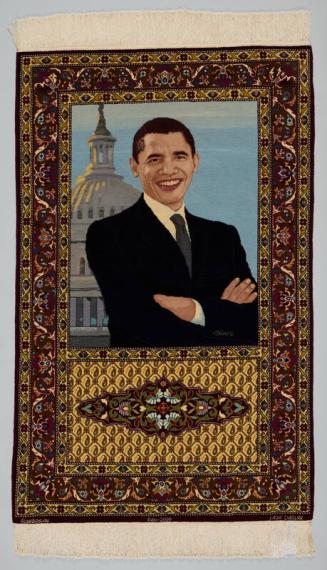 Woven Rug Portrait of President Obama