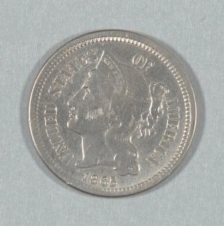 1865 American 3 Cent Nickel