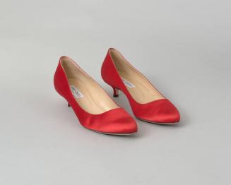 Red Satin Pumps