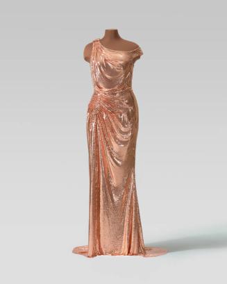 Rose Gold Chainmail Evening Gown