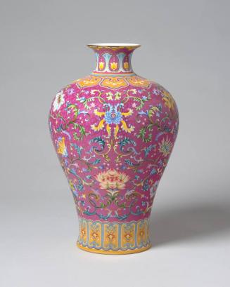 Porcelain Vase with Lotus Flower Design