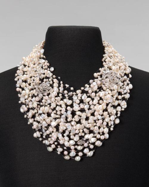 Multi-strand Floating Pearl Necklace