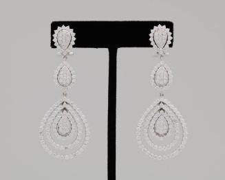 Silver and Diamond Earrings