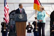 Image courtesy of the Barack Obama Presidential Library, President Barack Obama delivers remark…