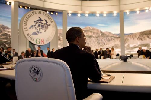 Image courtesy of the Barack Obama Presidential Library, President Barack Obama Attends the G8 …