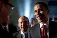 Image courtesy of the Barack Obama Presidential Library, President Calderon introduces dinner g…
