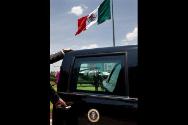 Image courtesy of the Barack Obama Presidential Library, President Obama heads to the motorcade…