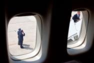 Image courtesy of the Barack Obama Presidential Library, President Barack Obama boards Air Forc…