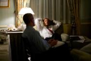 Image courtesy of the Barack Obama Presidential Library, President Barack Obama meets with Deni…