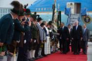 Image courtesy of the Barack Obama Presidential Library, President Barack Obama is greeted by m…