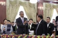 Image courtesy of the Barack Obama Presidential Library, President Barack Obama delivers remark…