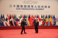 Image courtesy of the Barack Obama Presidential Library, Chinese President Xi Jinping greets Pr…