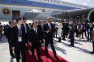 Image courtesy of the Barack Obama Presidential Library, President Barack Obama disembarks Air …