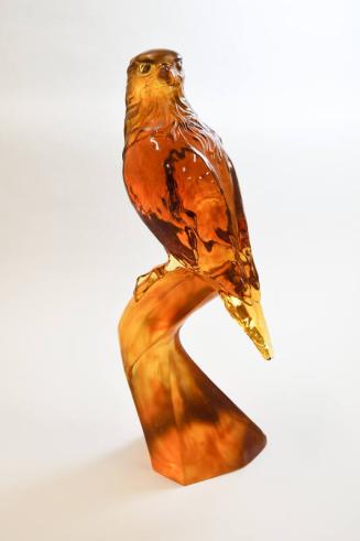 Amber Onyx Falcon Sculpture